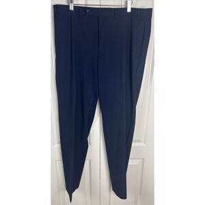 Lauren Ralph Lauren Black Label Dress Pants Mens 38X32 Flat Front Navy Blue A9